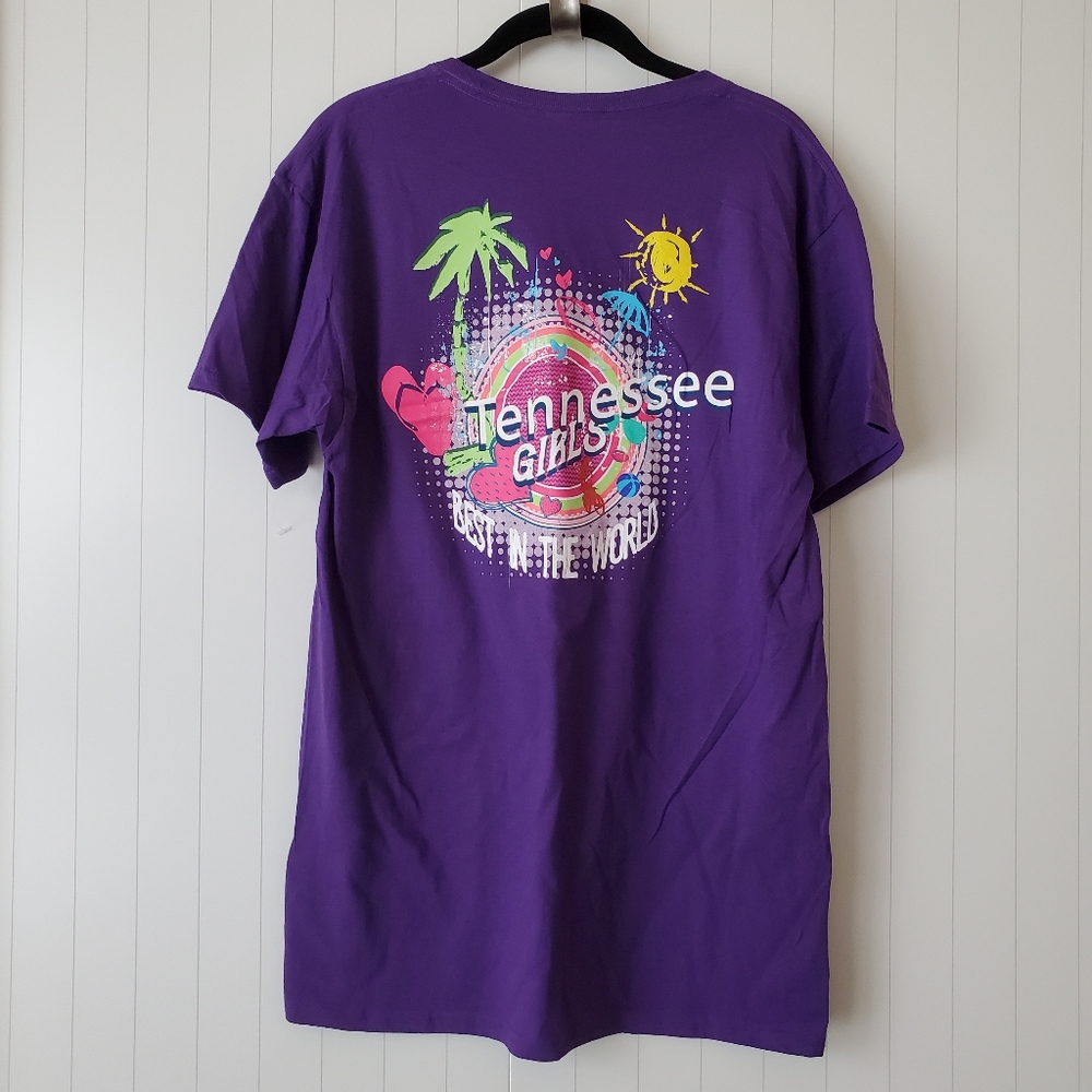 SOUTHERN Y'ALL Tennesee Girls Best In The World  Purple Short Sleeve T Shirt  M